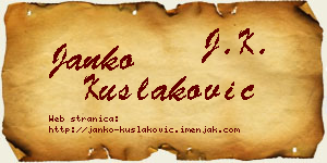 Janko Kušlaković vizit kartica